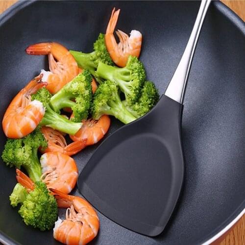 Kitchen accessories Stainless Steel Silicone Spatula Non-Stick Pan Hollow Handle Soup Spoon Spatula Kitchenware Set kitchen set