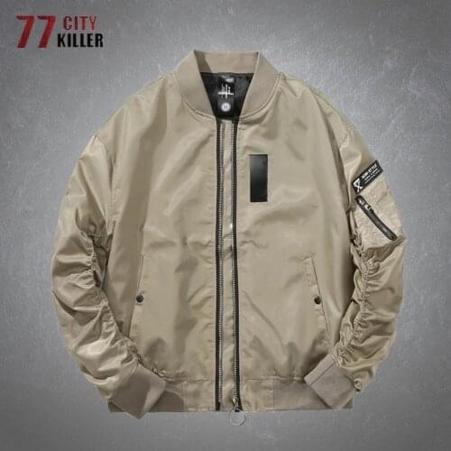 Ma1 Bomber Jacket Mens Anti-wrinkle Multi-pocket Flight Pilot Military Baseball Jackets Male Casual Loose Streetwear Windbreaker