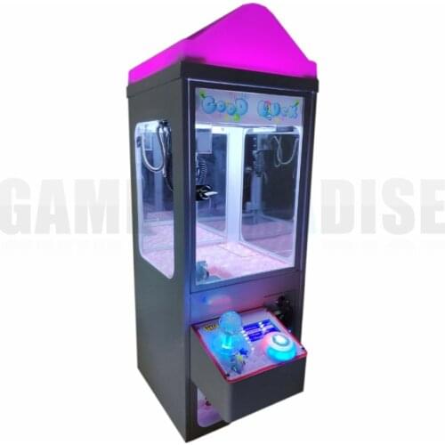 Mini Metal Case bar top doll candy catcher machine coin operated plush toys claw crane machine with LED top 5 year warranty