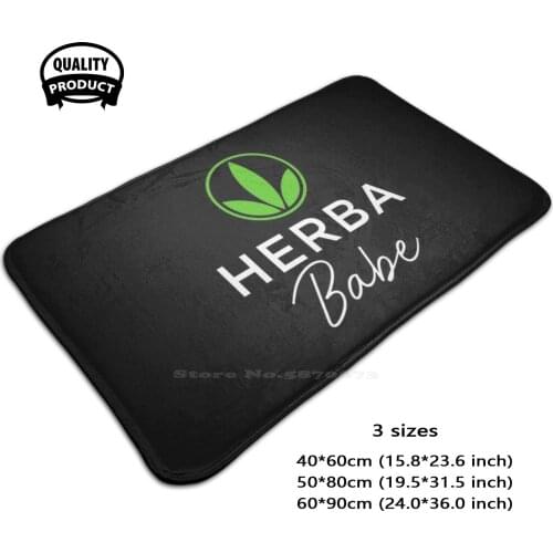 Herba Babe 3D Soft Non-Slip Mat Rug Carpet Foot Pad Herb Nutrition Shake Diet Health Healthy Wellness Athlete Fit Herb 24 Girls