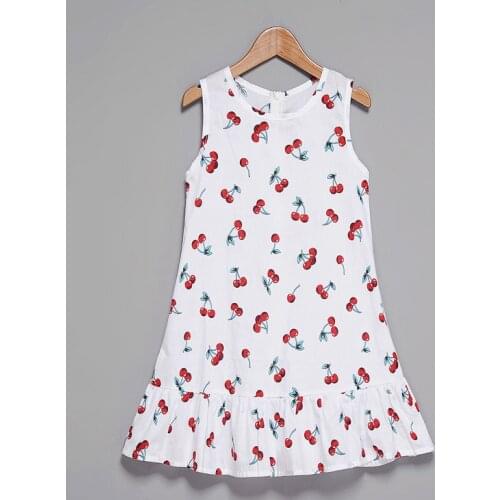 Mother Daughter Family Matching Outfits Sleeveless Print Dress Summer Baby Girl Women Casual Dresses Sundress LWL1703