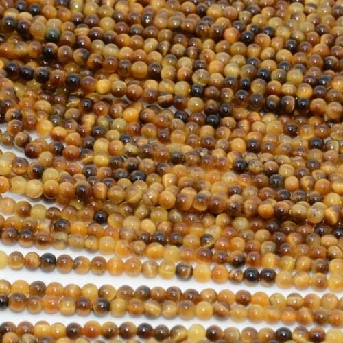 Natural Yellow Tiger Eyss Stone Loose Round Beads 2.2mm