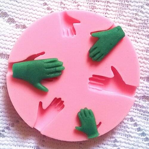 New Human Hand Fondant Cake Decorating Tools Silicone Mould Clay Candy Molds Gumpaste Chocolate Moulds drop shipping