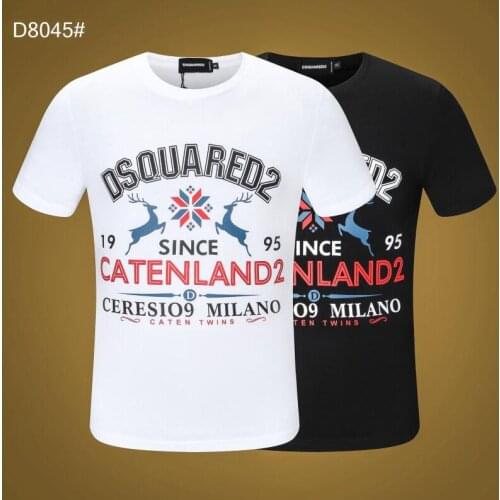 Authentic Dsquared2 Men Women Short Sleeve Cotton T Shirt Letter Logo Shirt Couple Style Round Neck Boyfriend Gift D8045