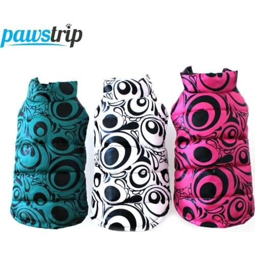 Pawstrip New Print Pet Dog Coat Winter Puppy Jacket Outfit Warm Chihuahua Dog Clothes For Small Dogs