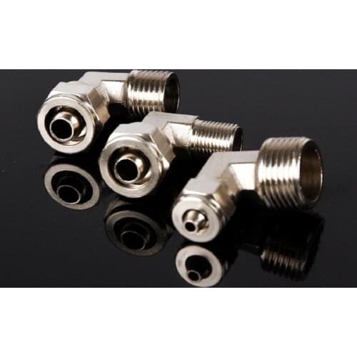 PL6 8 10mm Pipe Tube To 1/8 1/4 3/8 1/2 Trachea Quick Screw Connector Copper Pneumatic Components Fast Twist Joint PL