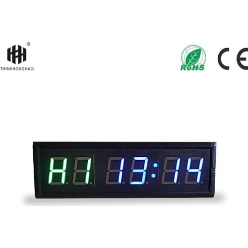 Popular New Producing Large 6 Digit 3 Inch Gym Training Led Interval Clock
