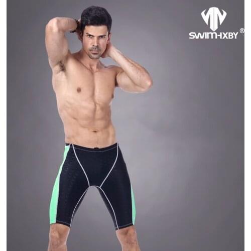 Professional Men Competitive Swim Trunks Quick-Dry Solid Swim Jammer Boy Sport WaterProof Swim Shorts Bathing SwimSuit Plus Size