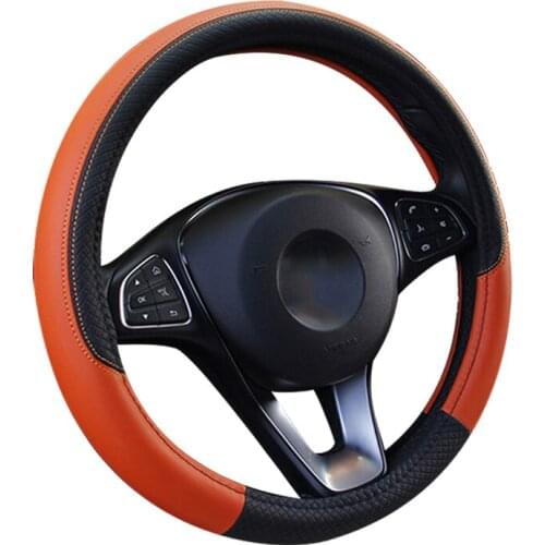 Car Steering Wheel Cover 38cm Multi-color Embossed Car Handle Cover Four Seasons Universal Protect Steering Wheel Accessories
