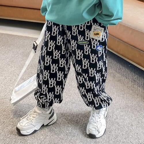 Printed Spring Autumn Casual Pants Boys Kids Trousers Children Clothing Teenagers Sport In Stock High Quality