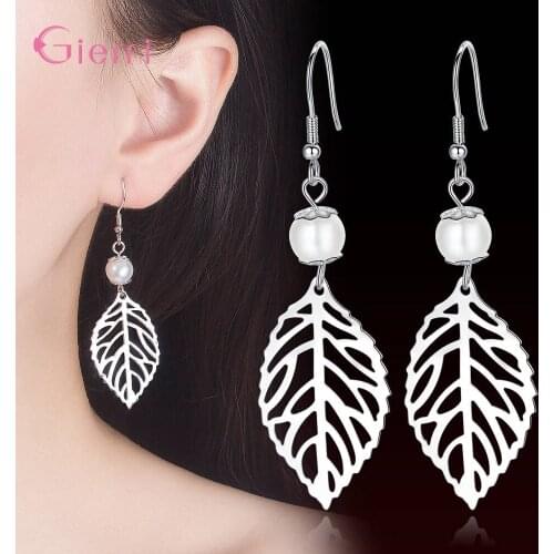 Big Discount Genuine 925 Sterling Silver Dangle Earrings For Women Good Quality Korean Style Earrings For Wife Daughter Friend