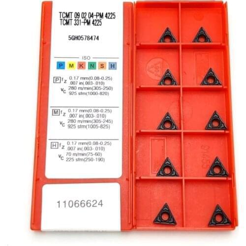TCMT090204 PM 4225 carbide inserts can be indexed internal turning tools CNC lathe tools TCMT 090204 turning inserts
