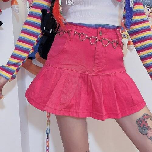 Tuku spice girl rose red jumping Y2K Millennium slim pleated skirt skirt skirts