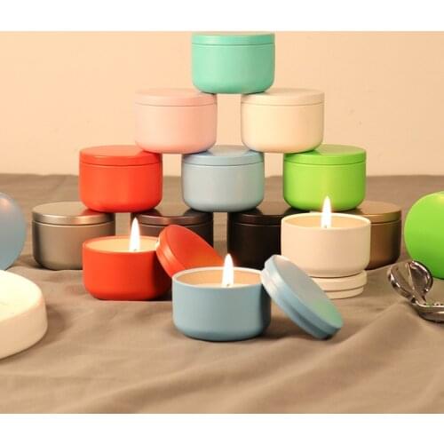 2 Pcs Candle Tin Jars DIY Candle Making Kit Holder Storage Case for Dry Storage Spices Camping Party Favor and Sweets Gifts