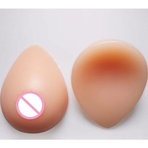 1200g 1 pair D cup Beige Realistic fake silicone breast prosthesis forms soft Artificial Boobs Tits pechos silicona for travesti