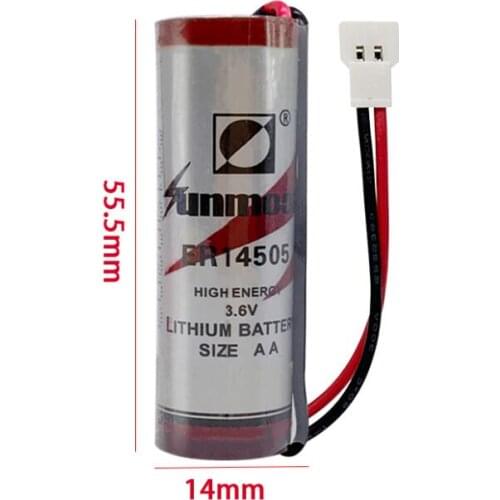 10PCS ER14505 14505 AA 3.6V2700MAH water meter lithium battery With plug