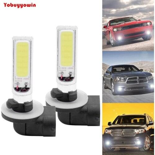 2Pcs 10W High Power White 880/881 H27W COB Two-sided LED Fog Lamp Bulb/DRL