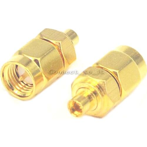 2 Pieces SMA Adapter SMA Male to MMCX Female Connector Adapter