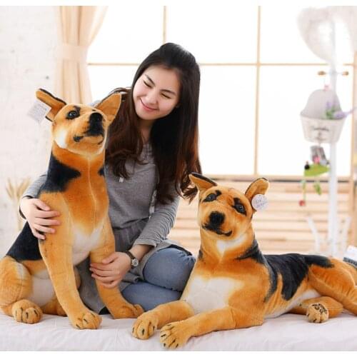 30-90cm Hot Cute Stuffed Animal Simulation Plush Dog German Shepherd Dog Plush Toy Creative Stuffed Doll Toy Gift For Kid&Gir