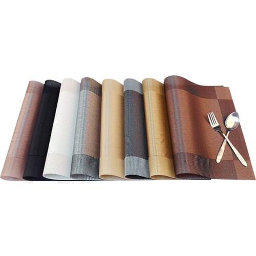 30x45cm Modern Classic PVC Table Placemat Stain Resistant Non-slip Plate Coaster Pad Washable Home Decor Vinyl Table Mats