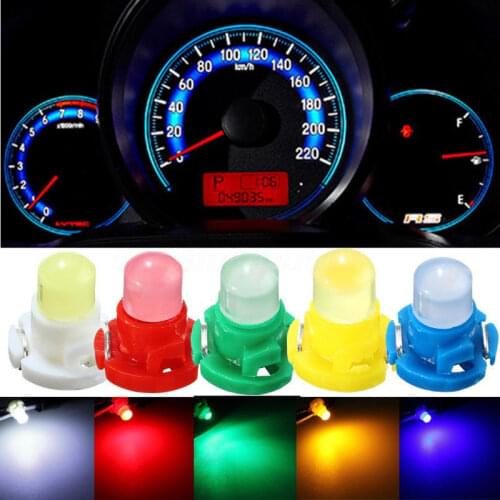 4Pcs T4 T4.2 LED Car Light Bulb Cluster Gauges Dashboard White/Yellow/Blue/Red/Green instruments Panel Climate Base Lamp Light