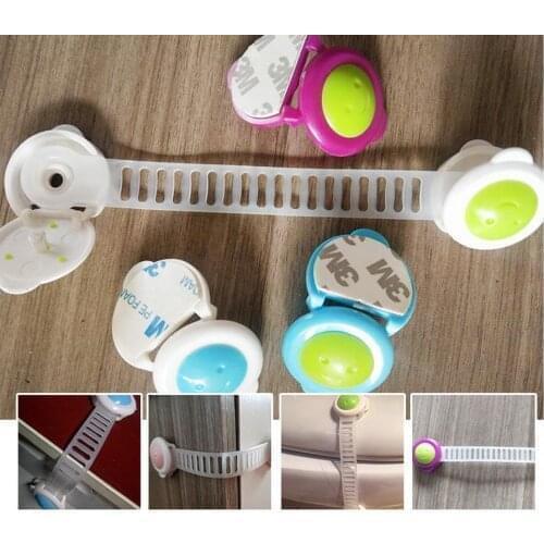 500pcs Baby Safety Cabinet Lock Strap Child Safety Protection Children Wardrobe Safety Lock Child Proof Blocker