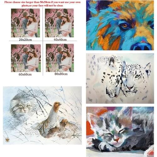 Diy 5D Diamond Painting Animals Cross Stitch Kit Full Drill Embroidery Mosaic Art Survival In The Snow Picture of Rhinestones