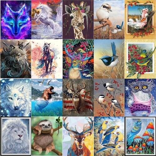 Diamond painting full diamond DIY animal series 5D diamond embroidery handmade cross stitch paste diamond mosaic