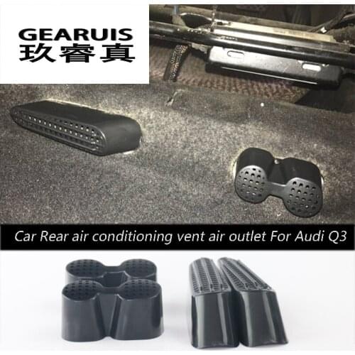 Car-styling Rear air conditioning vent decorative frame air outlet trim strip Interior decoration dust cover For Audi Q3 2013-17