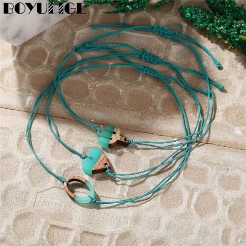 Creative Vintage Braided Women Bracelet Wood heart shape Cactus Rope Chain Adjustable Bracelets for Men and Women Jewelry Gifts