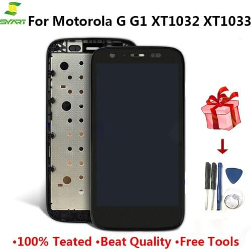 Screen Digitizer For Moto G G1 LCD Display With Touch Screen Digitizer Assembly With Frame For Motorola Moto G G1 XT1032 XT1033