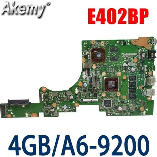 ERILLES 90NB0E50-R00040 Laptop Motherboard For Asus E402BP E402B Notebook mainboard test OK A6-9200 CPU 4GB RAM (V2G)
