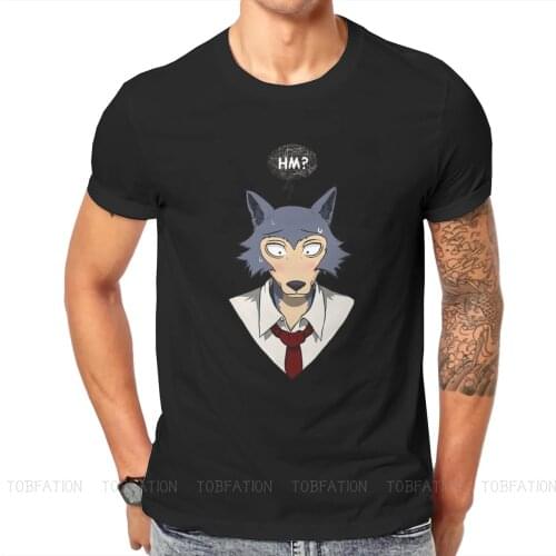 Beastars Japanese Manga Legoshi Haru Anime TShirt for Men Legoshi The Wolf Anime Essential Soft T Shirt Novelty Trendy Loose