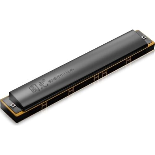 28 Hole Wide Range Harmonica Key of C Tremolo Harmonica Mouthorgan Professional Wind Instrument Silver