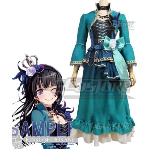 Cosplay Costume Anime Bang Dream! Shirokane Rinko Roselia 5th Single Dresses Christmas Halloween Free shipping CG331