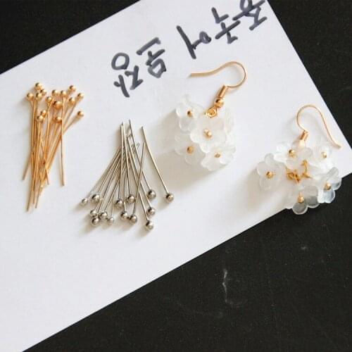 Round Pins Diy Jewelry Material Handmade for Beads Earring Pendant 20pcs