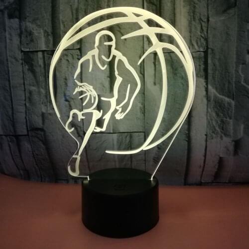 New Basketball 3d Night Light 7 color change 3D Lamp Remote Touch switch Kids Room Led Football Kids Lights Lamps