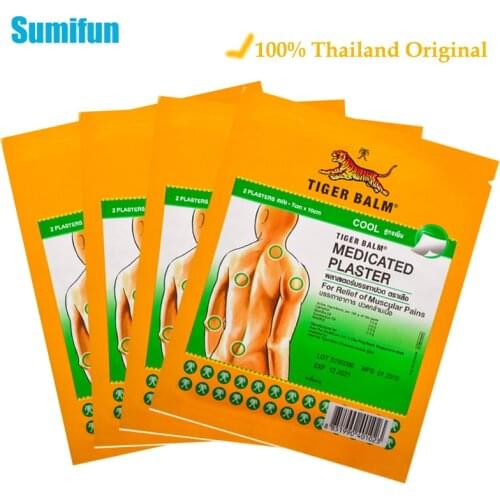2pcs Green Tiger Balm Thailand Original Cooling Pain Patch Sticker Rheumatism Arthritis Joint Treatment Medical Plaster C1685