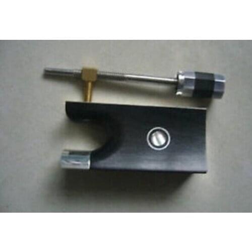 4/4 size violin bow frog , ebony bow parts, silver mounted , violin parts