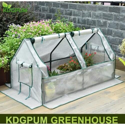 Removable Steel Frame Outdoor Garden Greenhouse Zipper Plants Cover PVC/PE Plastic Green House Household Plant Greenhouse Cover