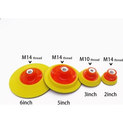 2-6" Hook and Loop Sander Rotary Backing Pad M10 /M14 Thread Back-up Sanding Pad Power Tools