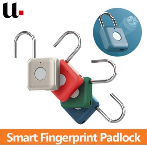 Kitty Smart Fingerprint Padlock USB Charging Keyless Intelligent Anti Theft Smart Lock for Home Office Travel Safe