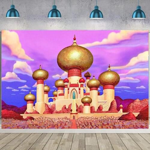 Arabian Castle Palace Photography Backdrops Aladdin Children Birthday Party Vinyl Photo Background Photocall Prop Decoration