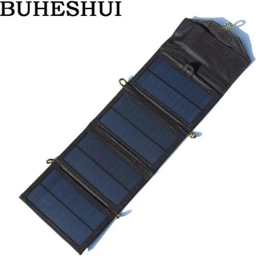 BUHESHUI 7W Solar Charger Foldable Solar Panel Charger For iphone/Mobile Power Bank Battery Charger High Quality Free Shipping