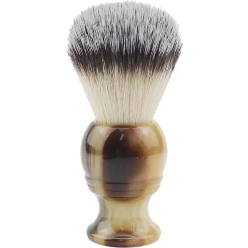 1Pcs Pure Nylon Hair Beard Brush Mens Shaving Brush with Resin Handle Supply Various Hair Razors