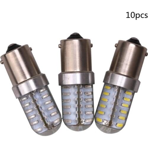 10pcs/Lot BA15D 1157 for Car LED Brake Lights Lamp 3014 48SMD Red Parking Reverse P21W S25 White Bulb 12v