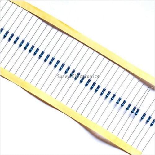 100pcs 1/4w Watt 10K ohm 10Kohm Metal Film Resistor 0.25W 100000R 1