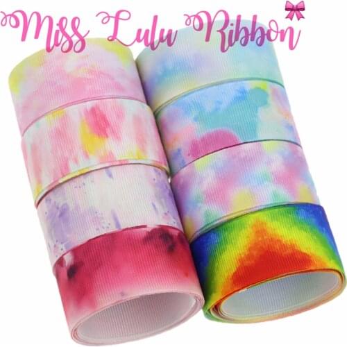 16mm-75mm Galaxy Series Gradient Pink Printed Grosgrain Ribbon/Foe Hair Band Making DIY Gift Packing Stuffs 50yards/roll