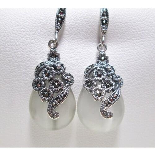 2018 Rushed Earings Fashion Jewelry Ms L&p Product Supply National Wind S925 Ornaments Elegant Cats Eye Eardrop Hot Sell