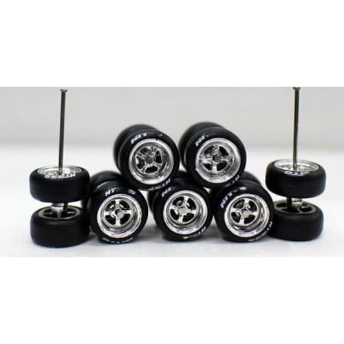 4 Pcs/set 1:64 Tyre Model Tire Diecasts Alloy Rubber Wheel Gears Toy Vehicles General Model For Car Change Accessories